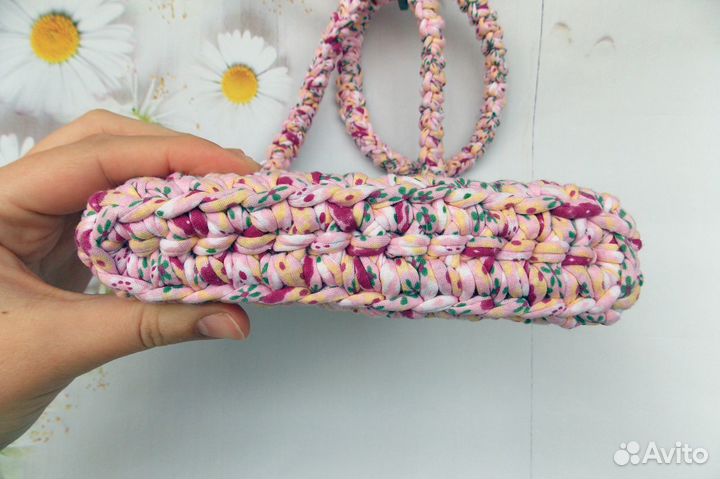 Цветная детская трикотажная сумка через плечо