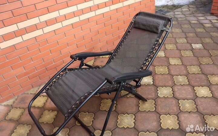 Кресло шезлонг лежак с подголовником