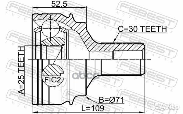 ШРУС внешний mercedes W212, W221, W222 4-matic