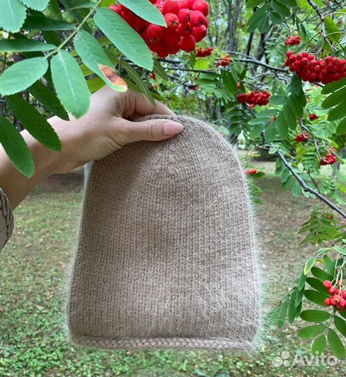 Шапка бини из пуха норки