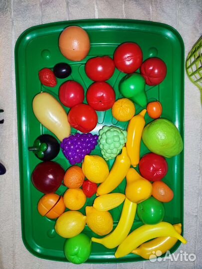 Продукты игрушечные, большой ящик