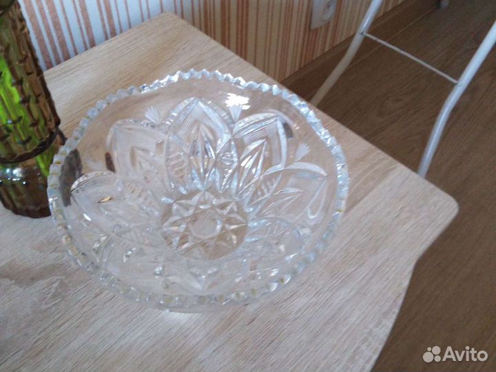 Хрустальная салатница большая