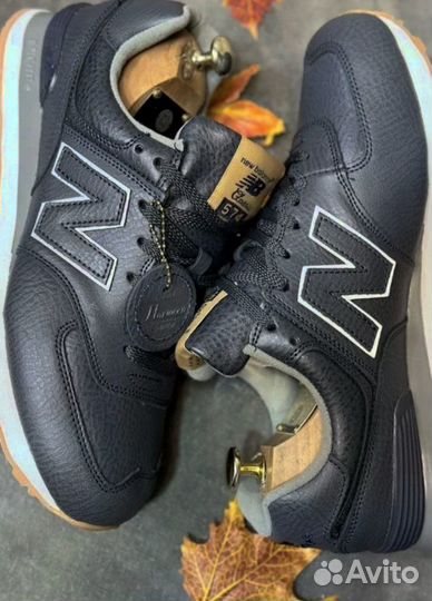 Мужские Кроссовки New Balance 574 кожаные