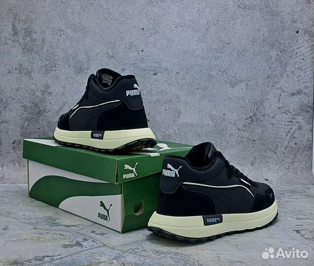 Кроссовки мужские зимние эко -кожа