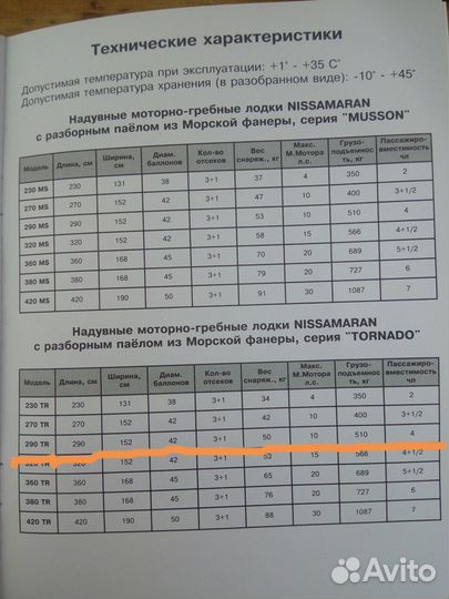 Лодка Nissamaran tornado 290