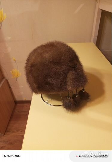 Шапка зимняя женская норковая 56 р