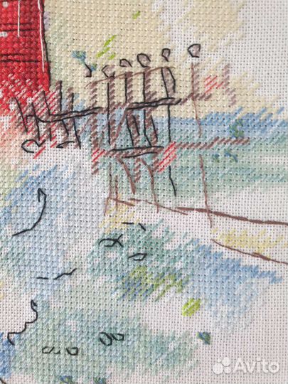 Вышивка крестом в багете с антибликовым стеклом