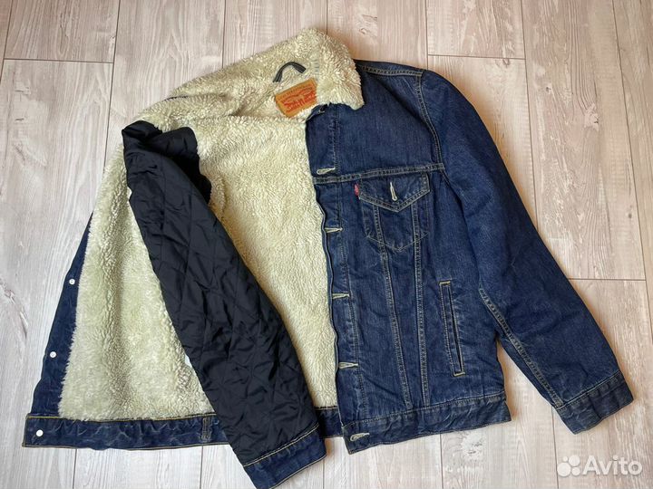 Джинсовая куртка levis шерпа