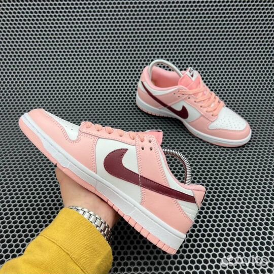 Кроссовки Nike Dunk Low GS White Pink Red