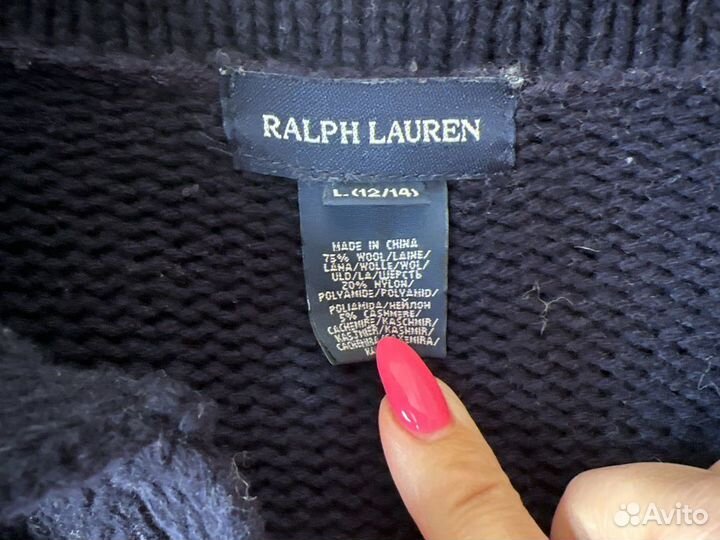 Ralph lauren шерстяной кардиган / длинная кофта