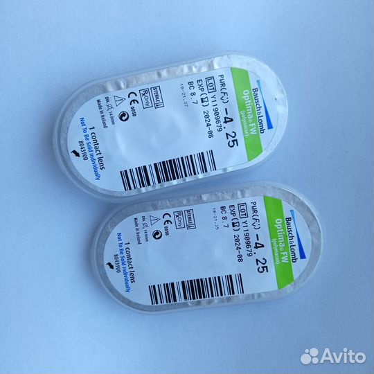 Контактные линзы -4,25 Optima Bausch&Lomb