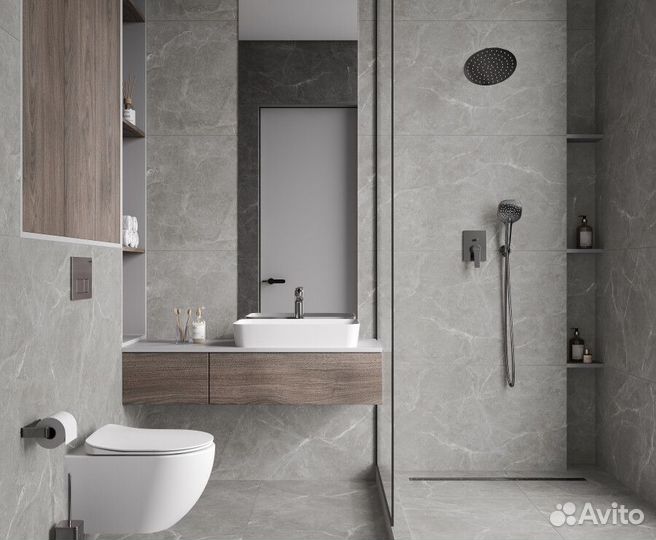 Stone Cool Grey Керамогранит серый 60х120 полир