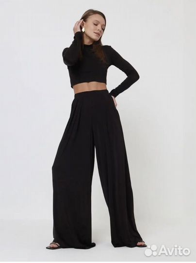 Струящийся костюм в школу палаццо тренд 44 46