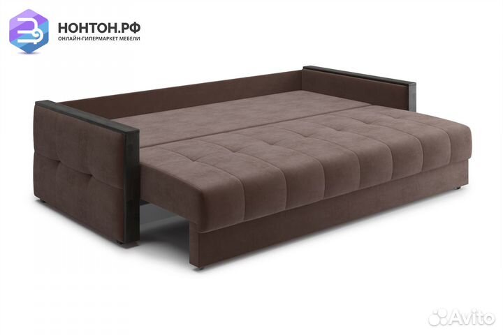 Диван еврокнижка Инсайд 3-х местный коричневый