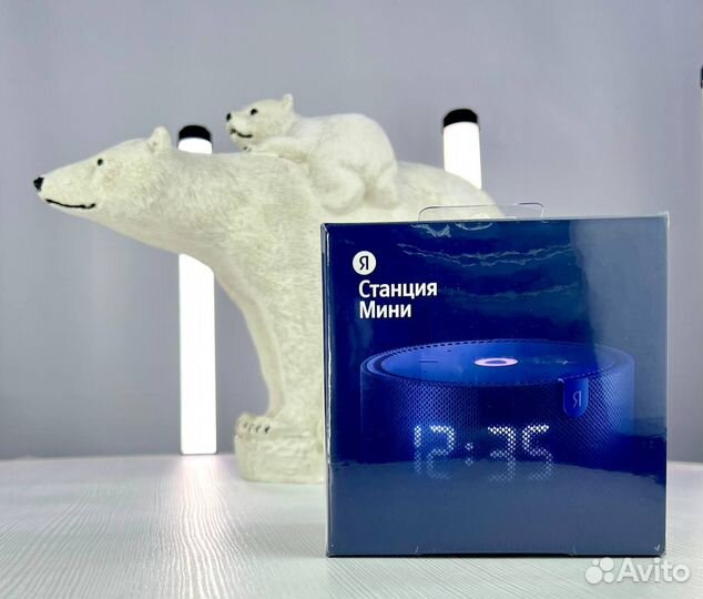 Яндекс Станция Мини 2 (С часами) Синяя