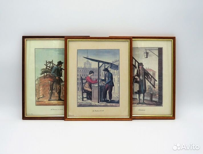 Винтажные литографии. Литография в раме. Гравюра