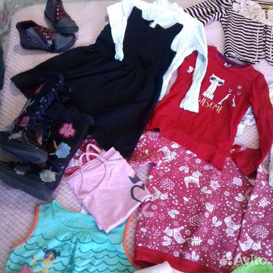 Большой пакет вещей р. 104-128 и обувь