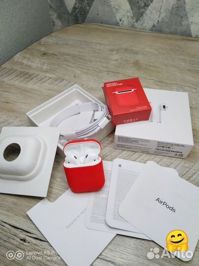 Airpods 2 максимум версия + чехол