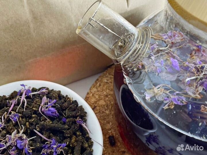 Иван-чай с цветами 1 кг сбор 2O23, насыщенный