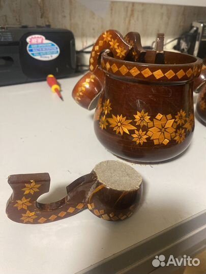 Деревянные горшочки плошки сковшиками СССР