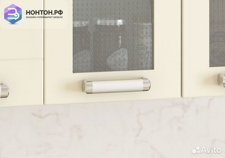 Кухня Виктория 1.8 м белый / крем глянец / шоколад