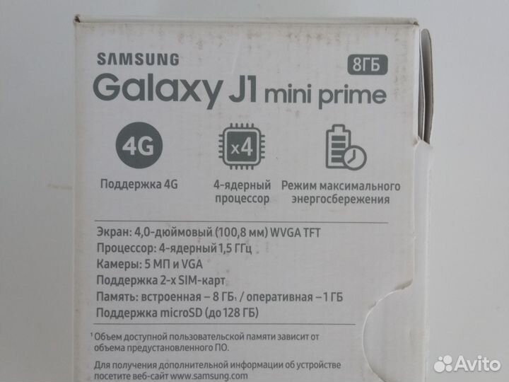 Samsung Galaxy J1 Mini Prime (2016) SM-J106F/DS, 8 ГБ