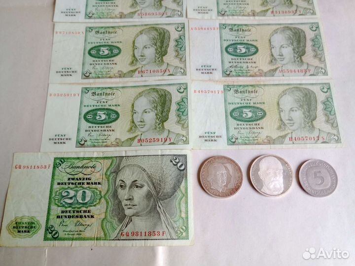 Банкноты. Купюры.Монеты.Марки немецкие