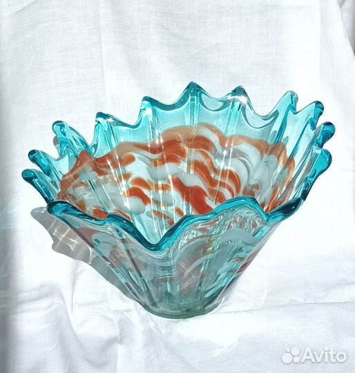 Ваза цветное стекло СССР