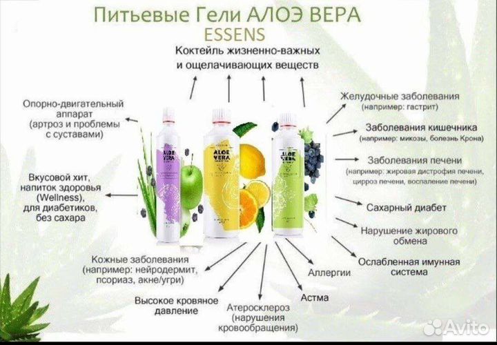 Питьевой гель алоэ вера