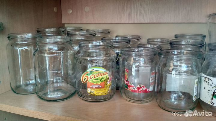 Банки стеклянные разные чистые