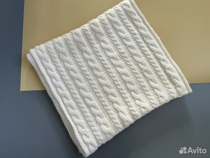 Вязаный комплект Снуд и митенки (перчатки)