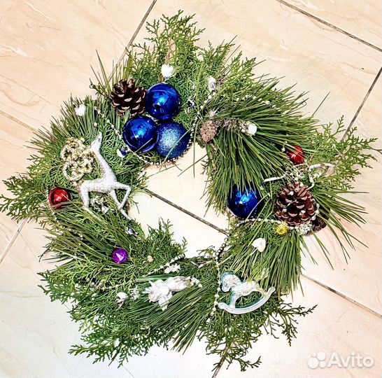 Новогодний венокновогодние украшения ручной работы