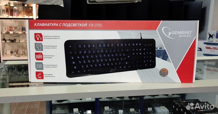 Клавиатура USB проводная Gembird Gaming KB-200L