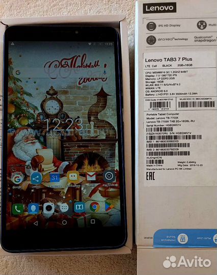Планшет Lenovo Tab 3 Plus 7703X 7 16Gb LTE Black