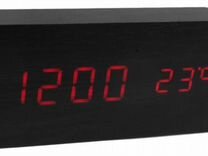 Часы VST862-1 красные цифры, черный корпус