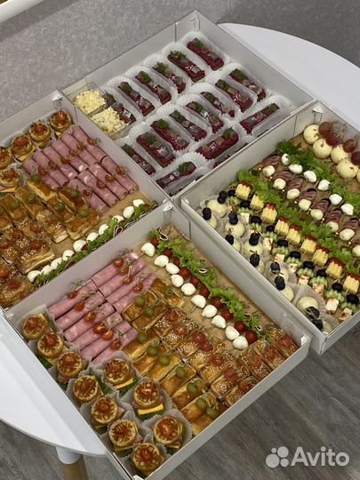 Закуски гастробоксы фуршет кейтеринг
