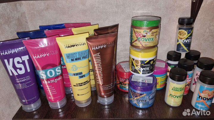 Маска Novex, шампунь бессульфатный SOS, термозащит