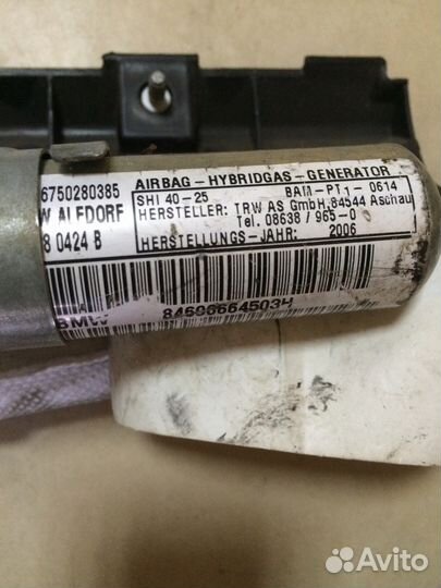 Подушка безопасности боковая шторка BMW 3 E90 Б/У