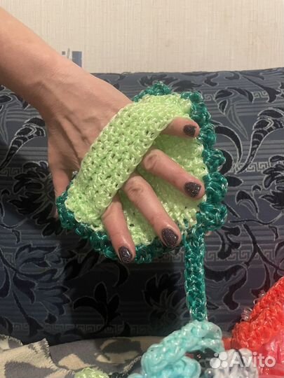 Мочалки ручной вязки