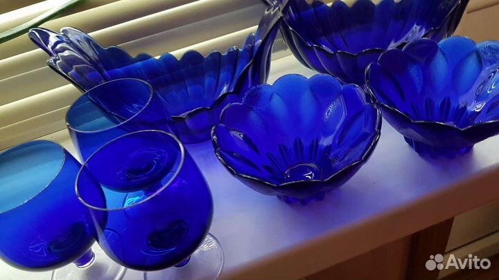 Кобальтовые салатники