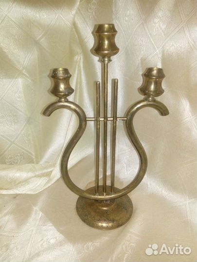 Подсвечник. Канделябр. СССР. Латунь