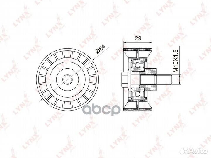 Ролик ремня грм chevrolet aveo/cruze/lacetti 05