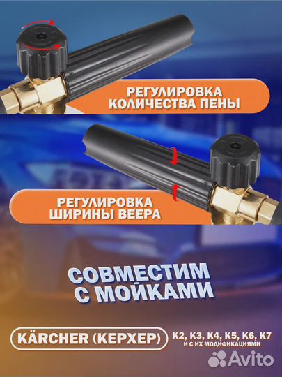 Пеногенератор для мойки керхер, пенная насадка