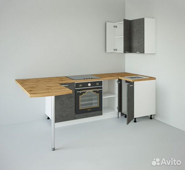 Модульная кухня с барной стойкой 