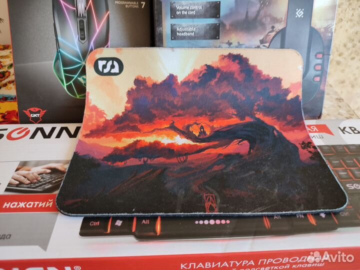 Игровой набор для пк клавиатура+мышь+наушники