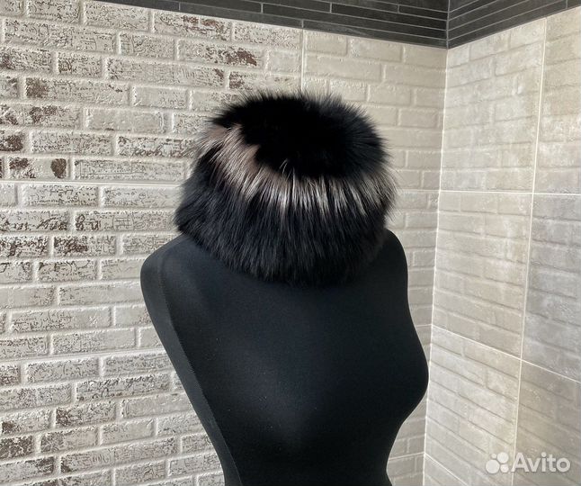 Шапка зимняя женская мех лисы кролика