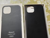 Кожаный чехол Leather Case с MagSafe для айфон 13
