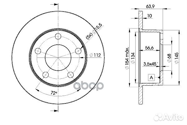 78BD4060-2 к-кт дисков тормозных задних 2шт Au