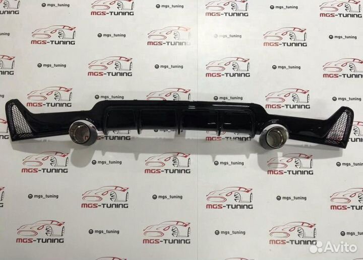 Диффузор BMW 4 F32 Глянцевый 1x1 + Матовый карбон