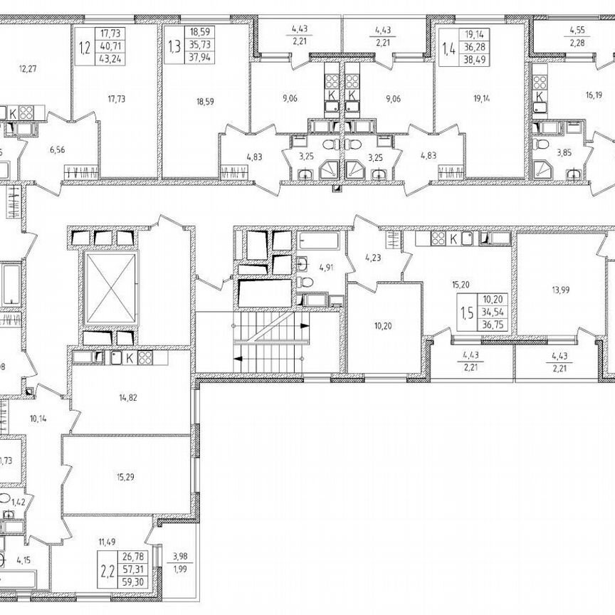 1-к. квартира, 40,7 м², 3/8 эт.